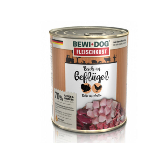 Bewi-Dog- Fleischkost Geflügel 800g