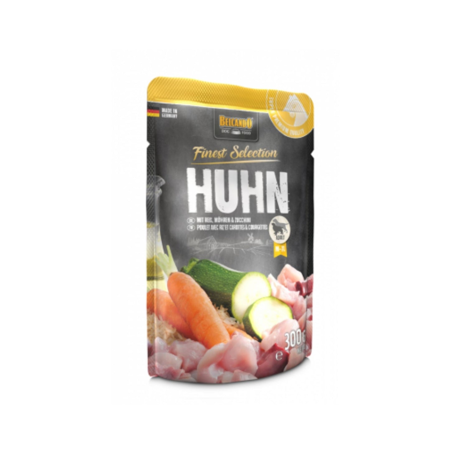 Huhn mit Reis, Möhren und Zucchini 300 g