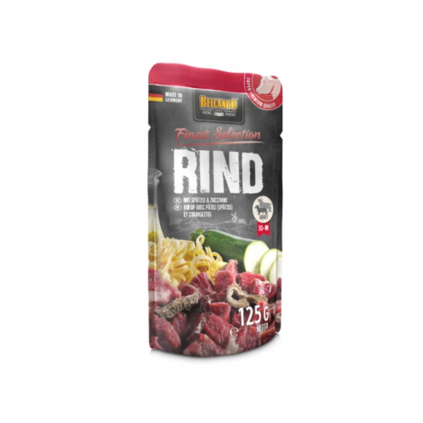 Rind mit Spätzle und Zucchini 125 g