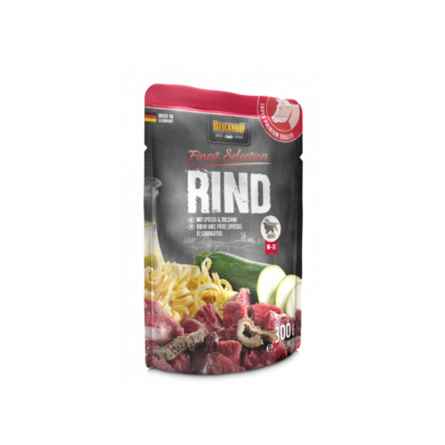 Rind mit Spätzle und Zucchini 300 g
