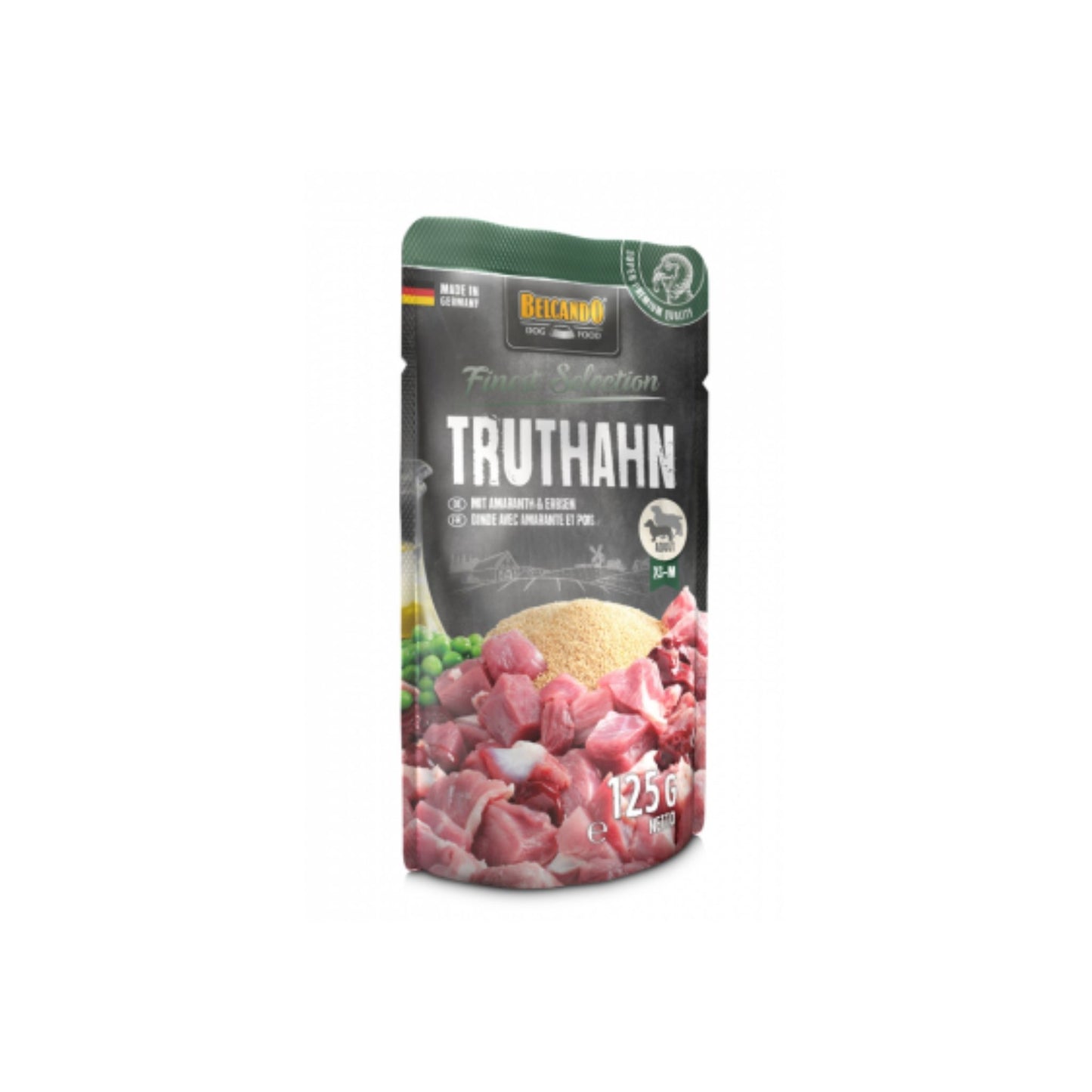 Truthahn mit Amaranth und Erbsen 125 g