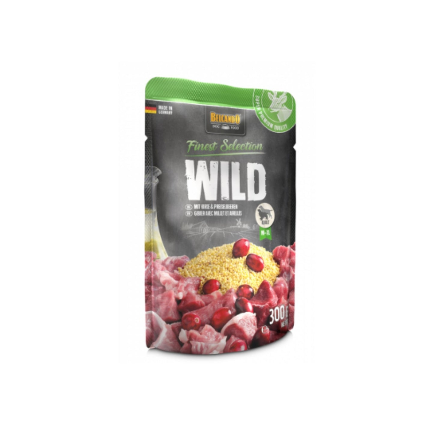 Wild mit Hirse und Preiselbeeren 300 g