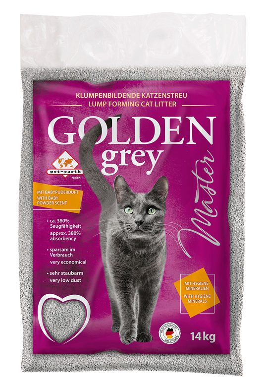 Cat Katzensand Babypuder 14 kg Golden Grey